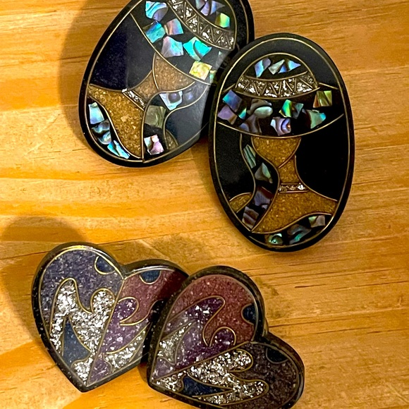 Jewelry - ⚫️ oversized 80’s Earrings 🟠